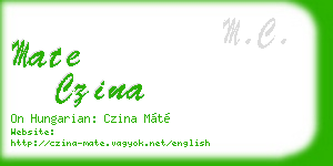 mate czina business card