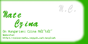 mate czina business card